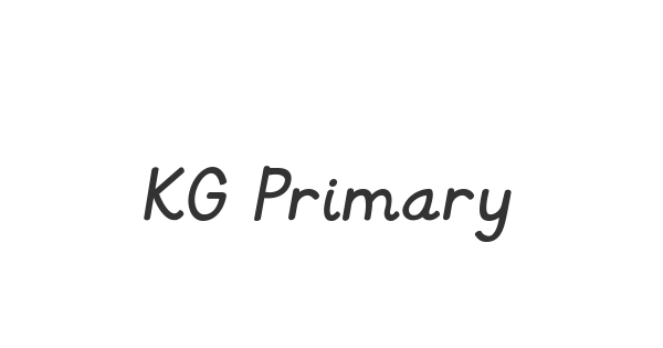 KG Primary Italics font thumb